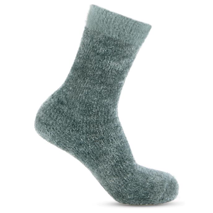 totes toasties® Ladies Chenille Supersoft Bed Socks (Twin Pack) Sage/Grey Extra Image 4
